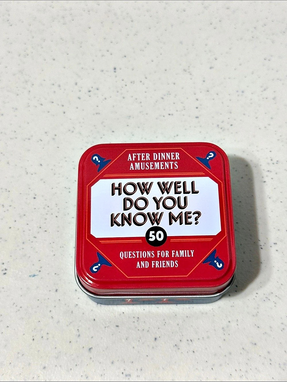 Chronicle Books How Well Do You Know Me? 50 Questions Card Game Red & Blue